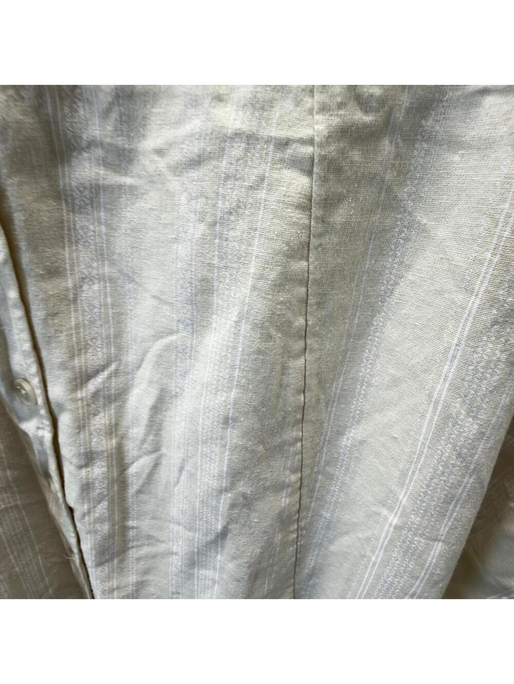 Universal Thread Cream Striped Linen Button Up Maxi Dress Women Size 2X - Picture 3 of 3